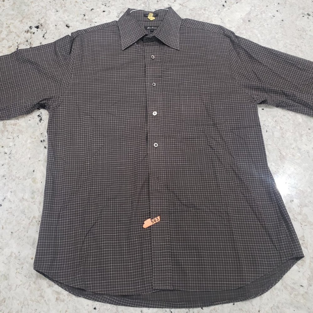 Marc Alan - BROWN PLAID Long Sleeve Shirt